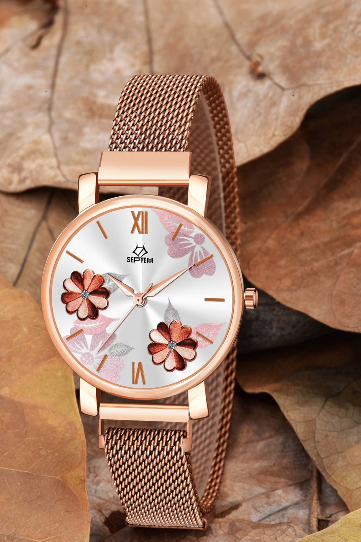     			Septem Rose Gold Stainless Steel Analog Men's Watch