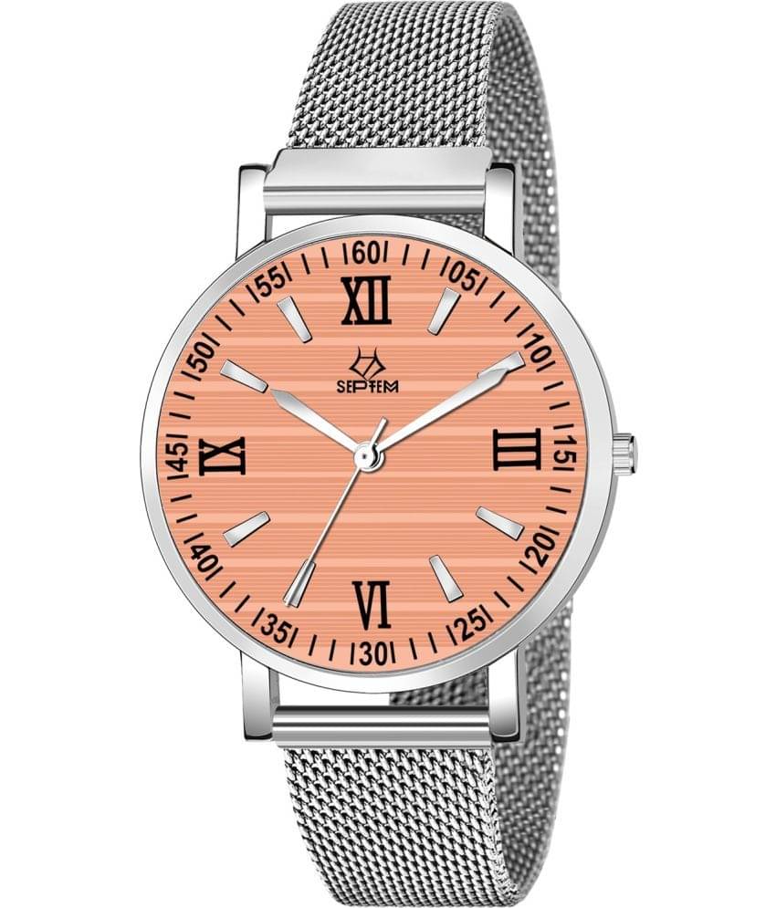     			Septem Silver Metal Analog Men's Watch