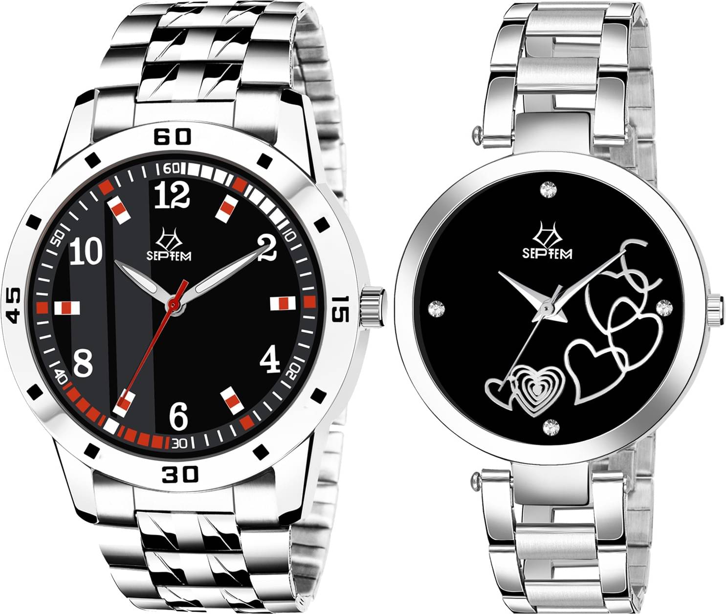     			Septem Silver Stainless Steel Analog Men's Watch
