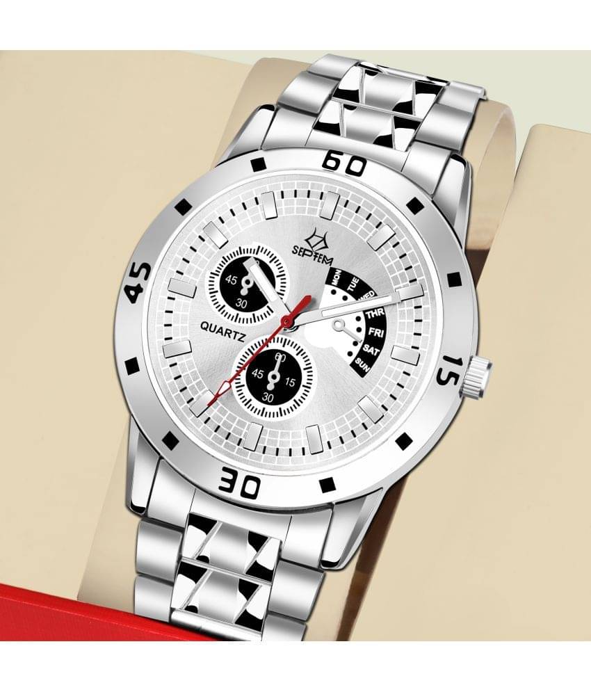     			Septem Silver Stainless Steel Analog Men's Watch