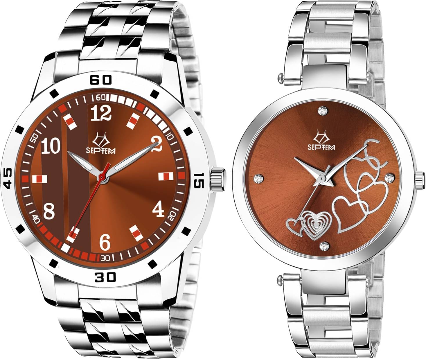     			Septem Silver Stainless Steel Analog Men's Watch