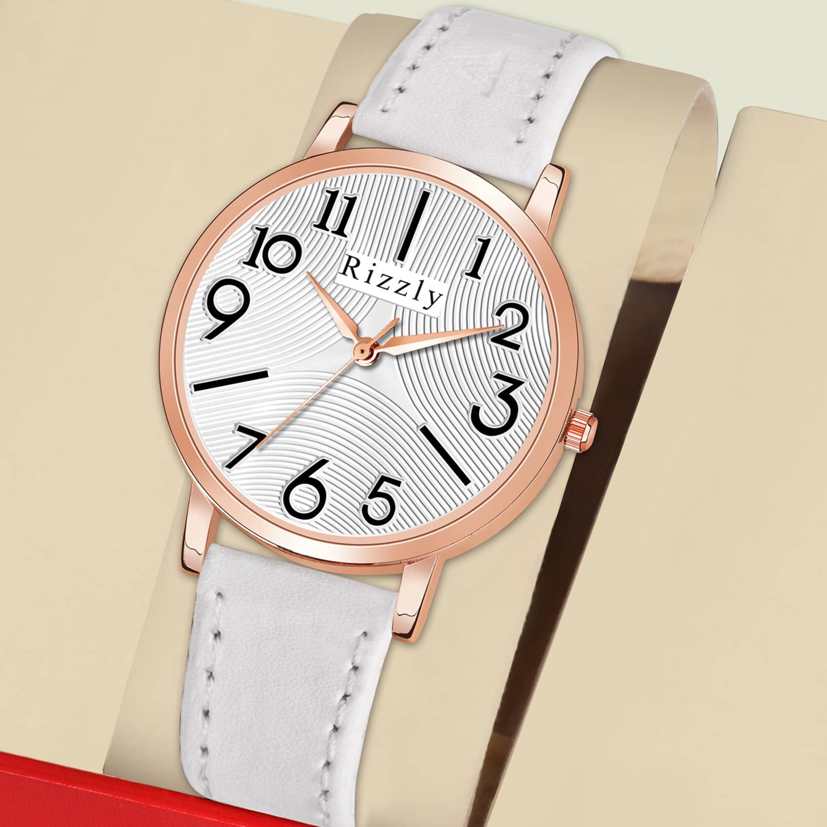 Septem White Leather Analog Men's Watch