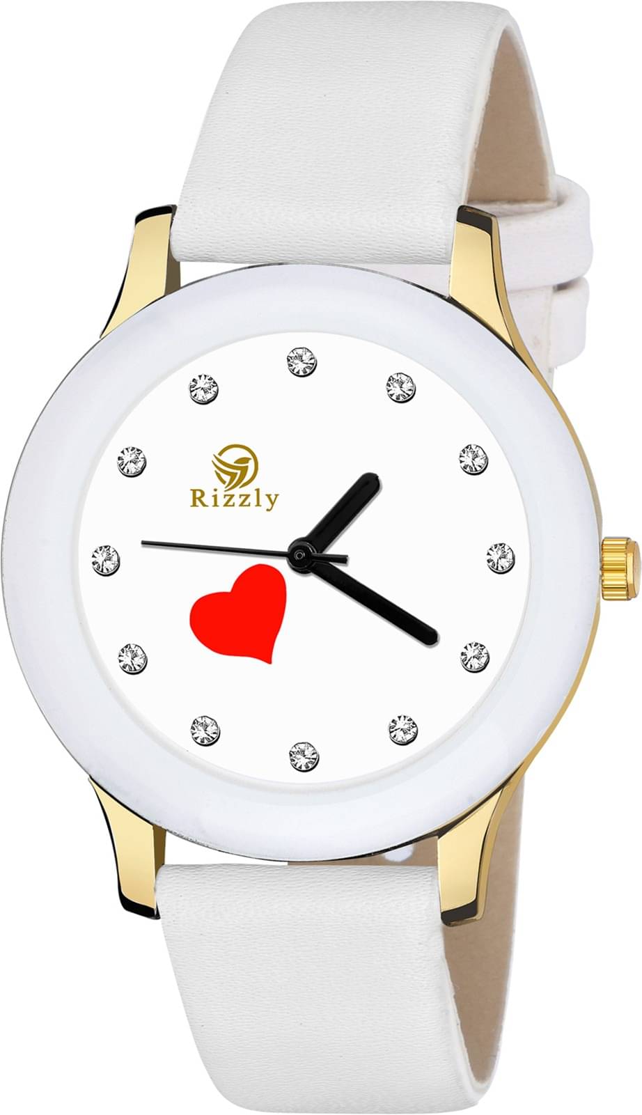     			Septem White Leather Analog Men's Watch