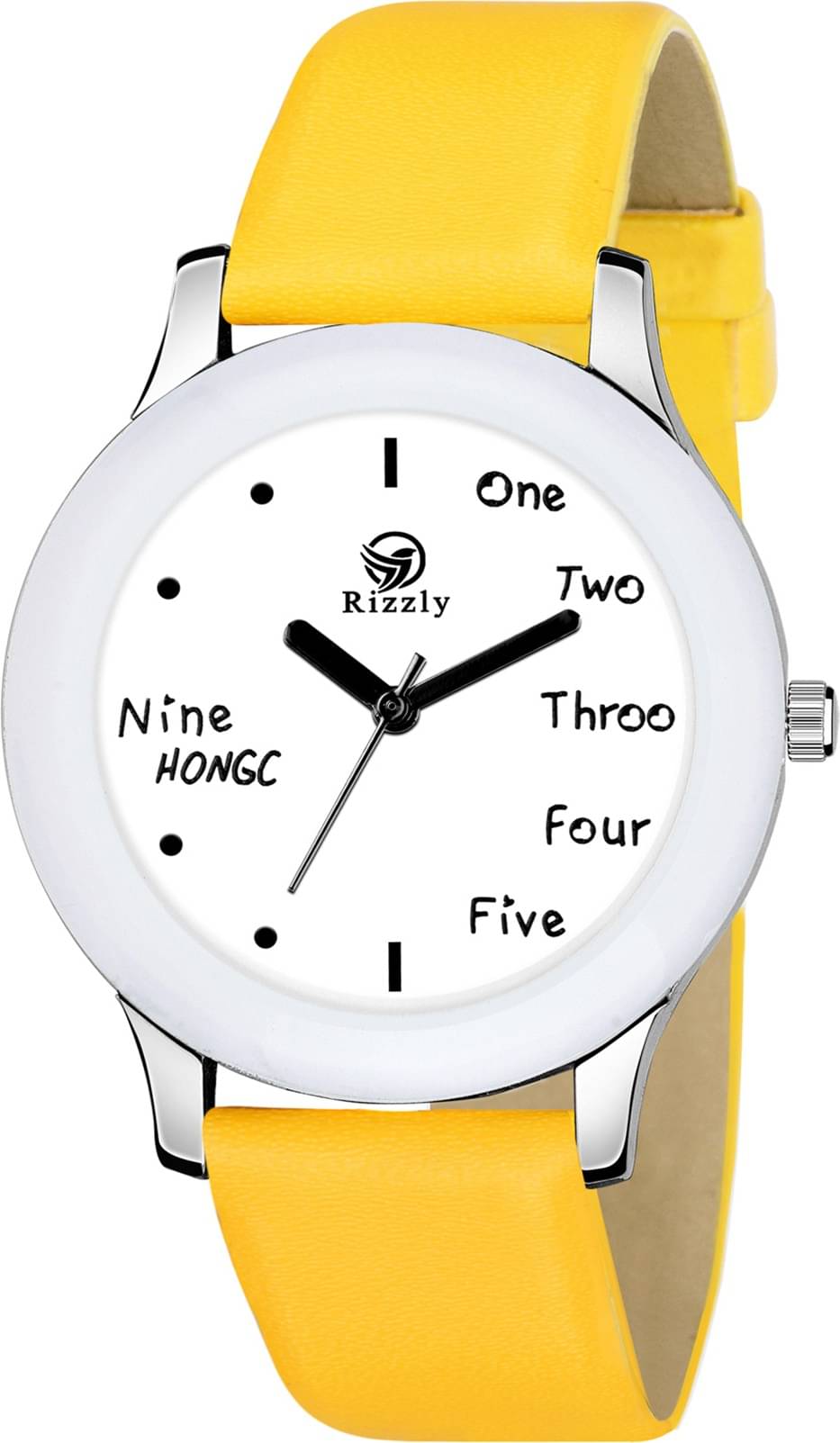     			Septem Yellow Leather Analog Men's Watch