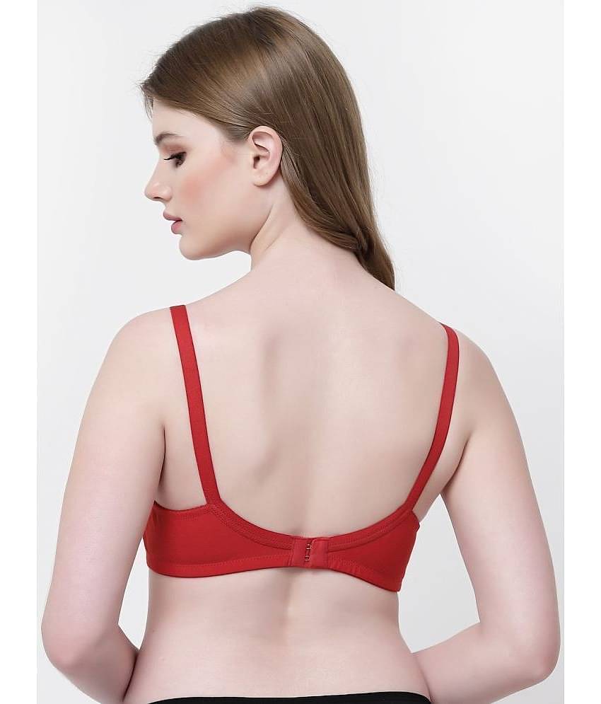 Softskin Pack of 6 Cotton Blend Non Padded Women's Plunge Bra ( Multicolor ) cozy bra