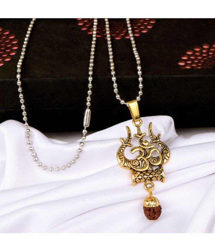 Thrillz Gold Plated Brass Chain with Pendant ( Pack of 1 ) Thrillz Gold Plated Brass Chain with Pendant ( Pack of 1 )