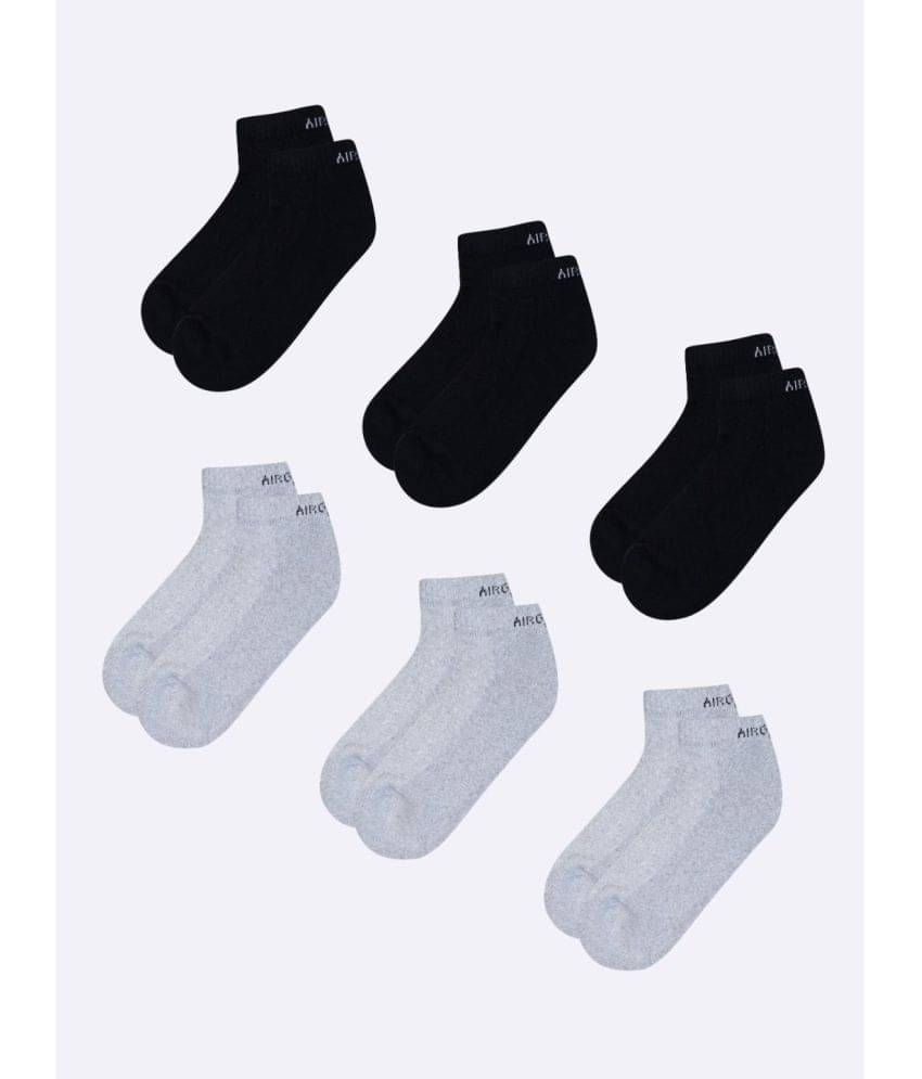     			AIR GARB Cotton Men's Solid Multicolor Low Cut Socks ( Pack of 6 )