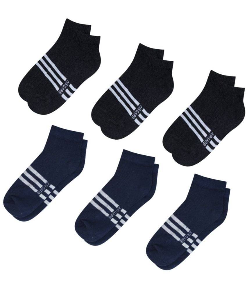    			AIR GARB Cotton Men's Striped Multicolor Low Cut Socks ( Pack of 6 )