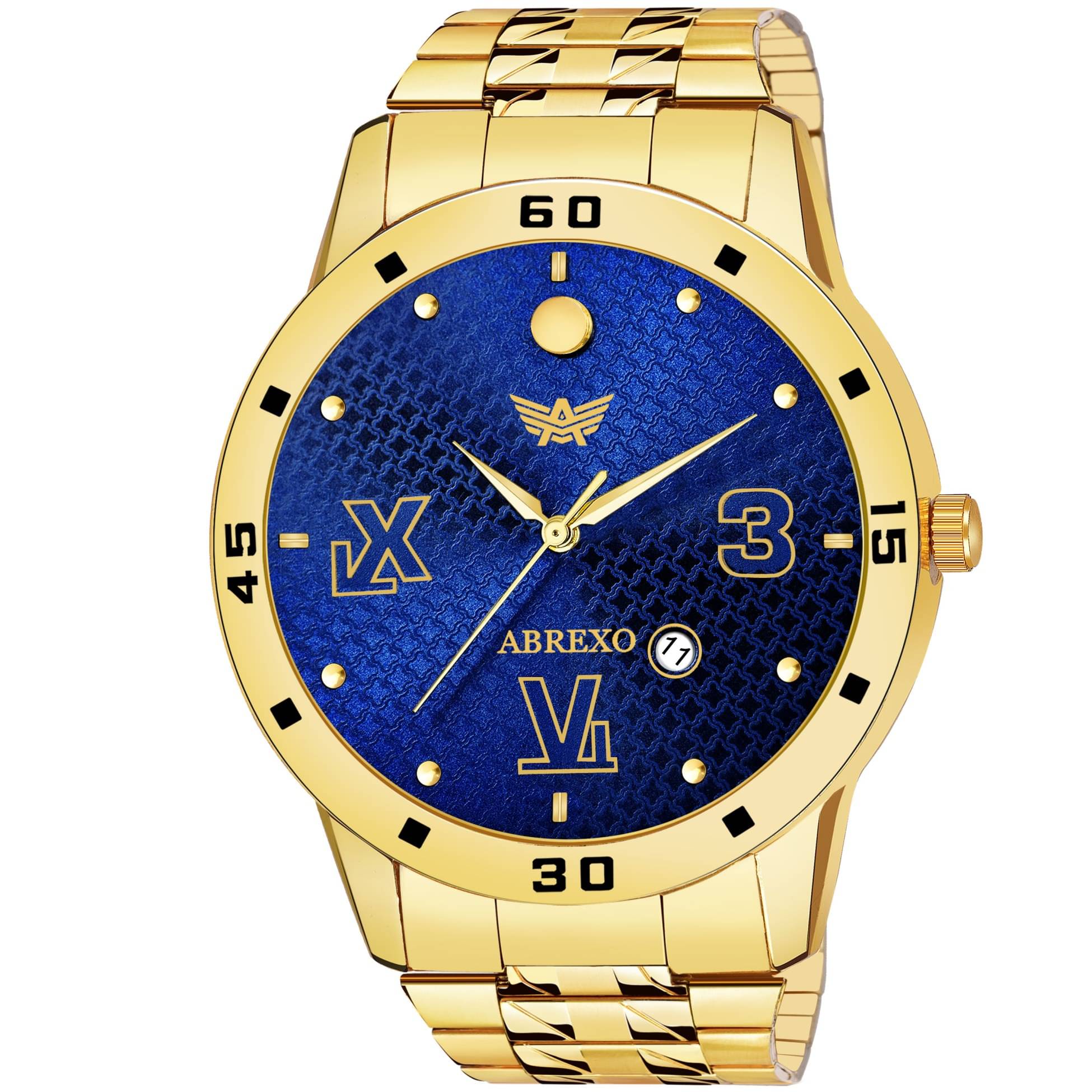     			Abrexo Blue Stainless Steel Analog Men's Watch