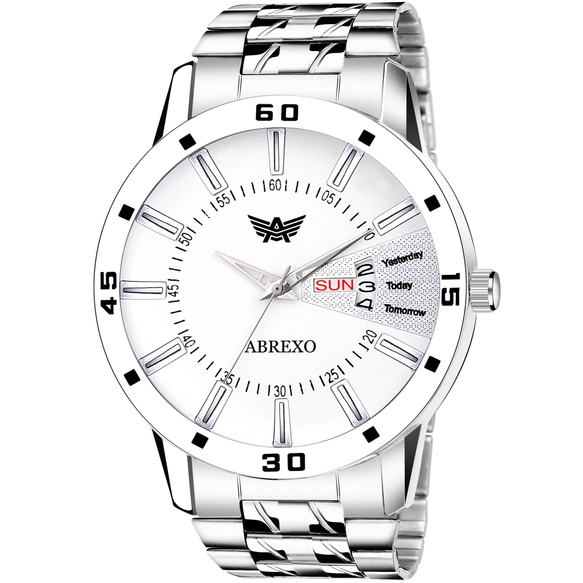     			Abrexo Silver Stainless Steel Analog Men's Watch