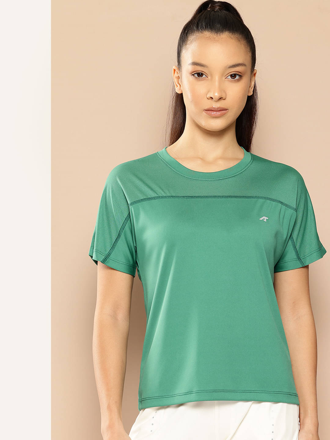     			Alcis Green Polyester Tees - Single