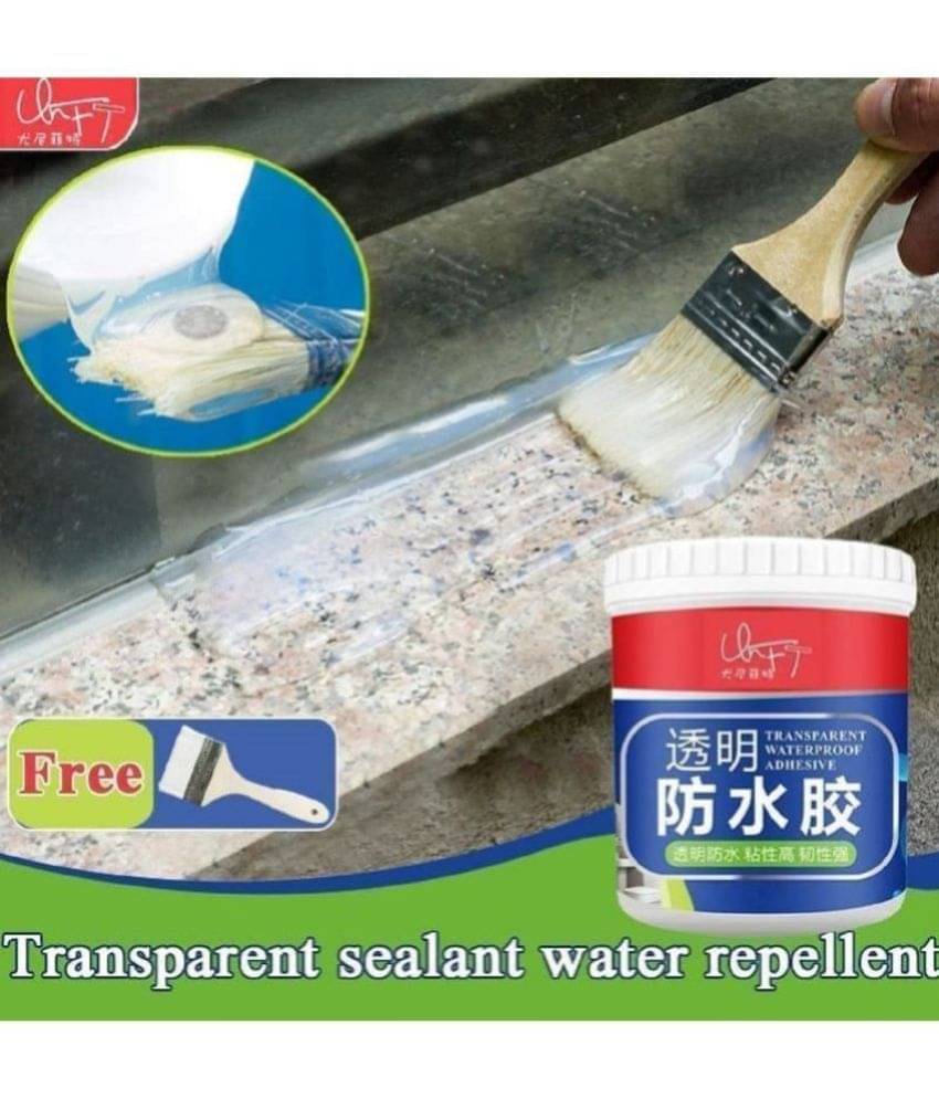     			Amz Deals Crack Seal Glue 300gm with Brush Transparent Waterproof Glue for Roof Leakage Crack Seal Agent Roof Water Leakage Solution Water Proof Glue Transparent Glue Waterproofing for Pipe Wall Tiles Waterproof Crack Seal Glue 300g Leaking Sealant Window