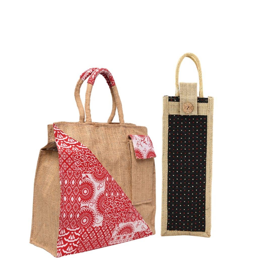 ENSAC Blue Jute Lunch Bag Pack of 2 - Handbags | Buy online on ZillyBuy