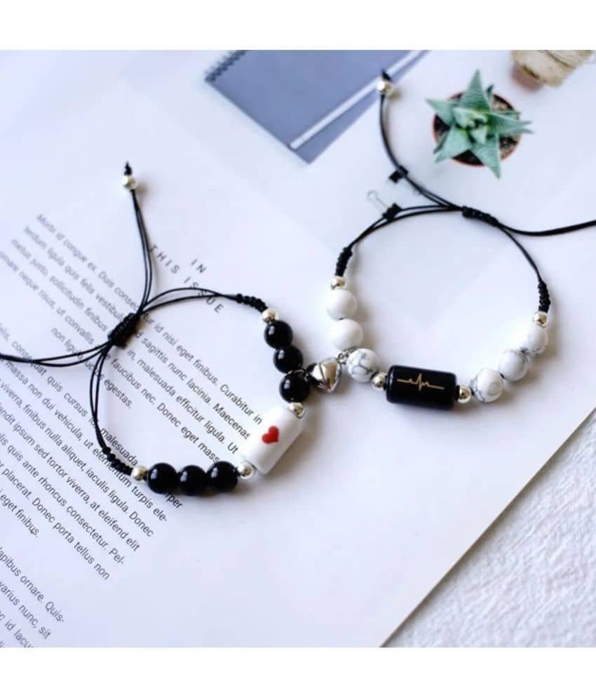 FASHION FRILL Black Bracelet ( Pack of 2 ) - Bangles & Bracelets | Buy online on ZillyBuy