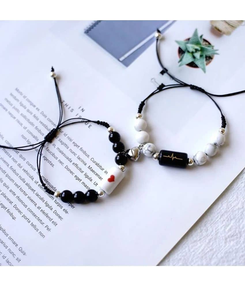 FASHION FRILL Black Bracelet ( Pack of 2 ) - Bangles & Bracelets | Buy online on ZillyBuy