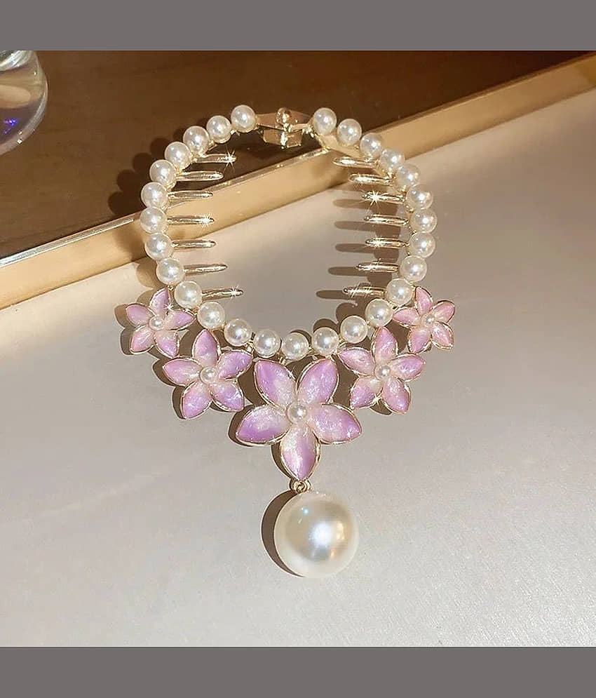 FASHION FRILL Purple Hair Clip ( Pack of 1 ) - Jewellery Sets | Buy online on ZillyBuy