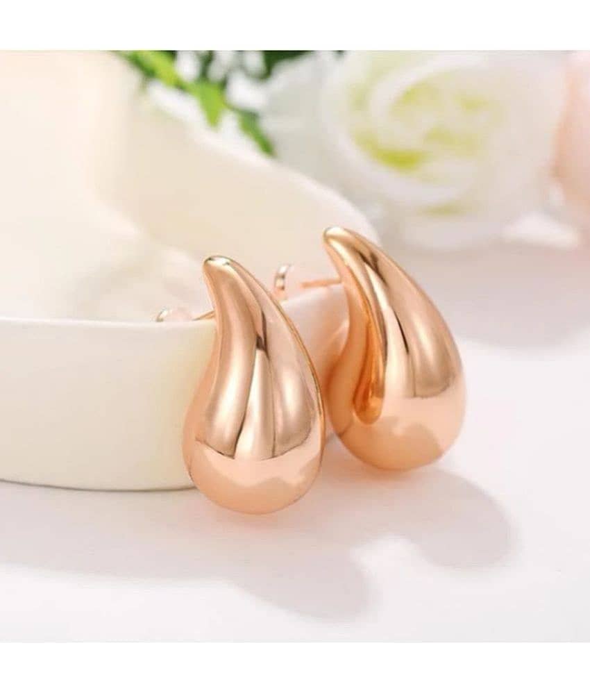 FASHION FRILL Rose Gold Stud Earrings ( Pack of 2 ) - Earrings | Buy online on ZillyBuy