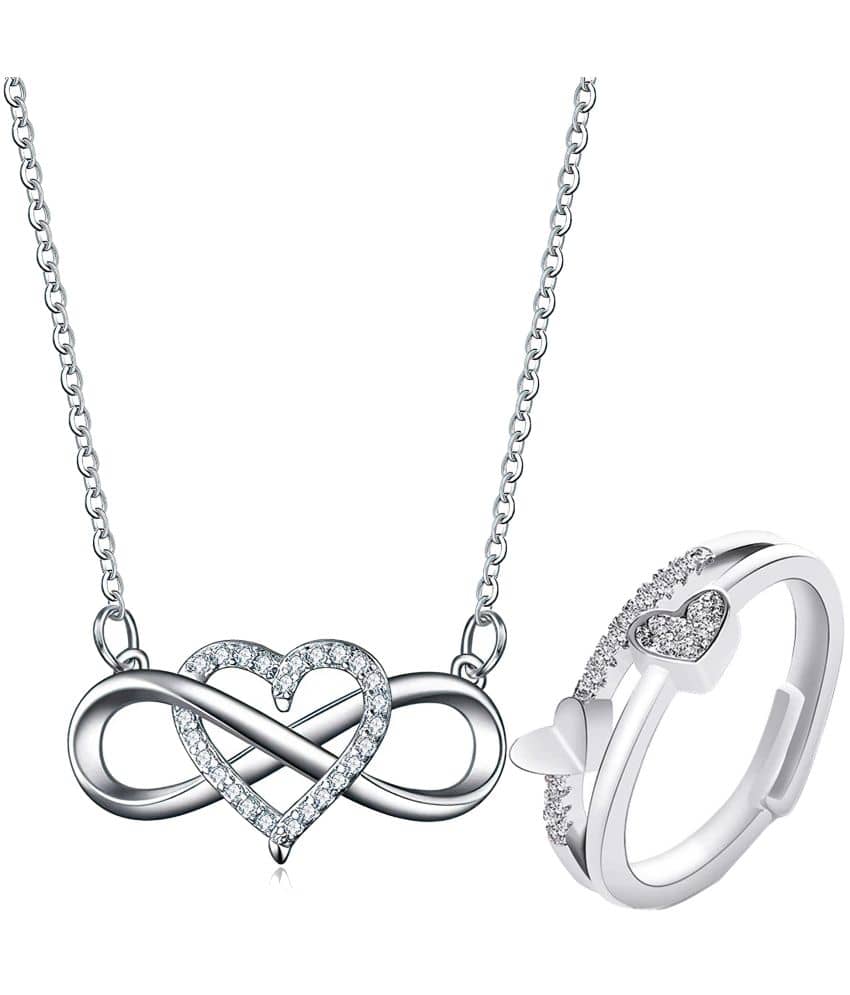 FASHION FRILL Silver Plated Chain ( Set of 2 )