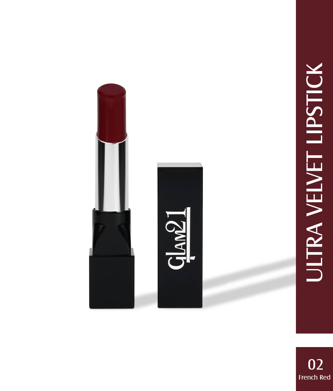     			Glam21 Long-lasting Ultra Velvet Lipstick With Creamy matte finish2.5gm French Red-02