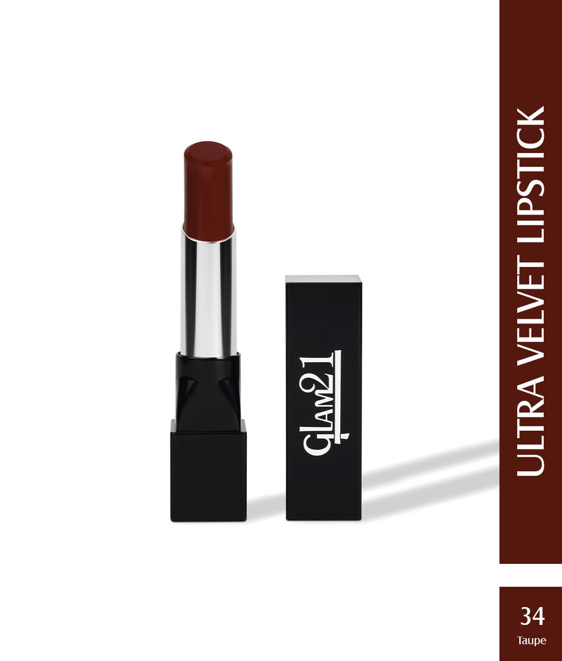     			Glam21 Long-lasting Ultra Velvet Lipstick With Creamy matte finish2.5gm Taupe-34