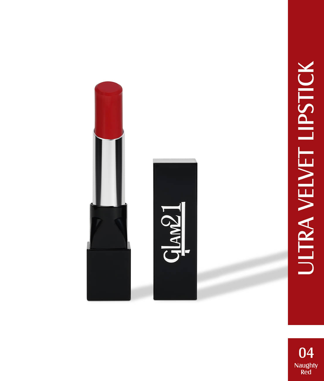     			Glam21 Long-lasting Ultra Velvet Lipstick With Creamy matte finish2.5gm Naughty Red-04