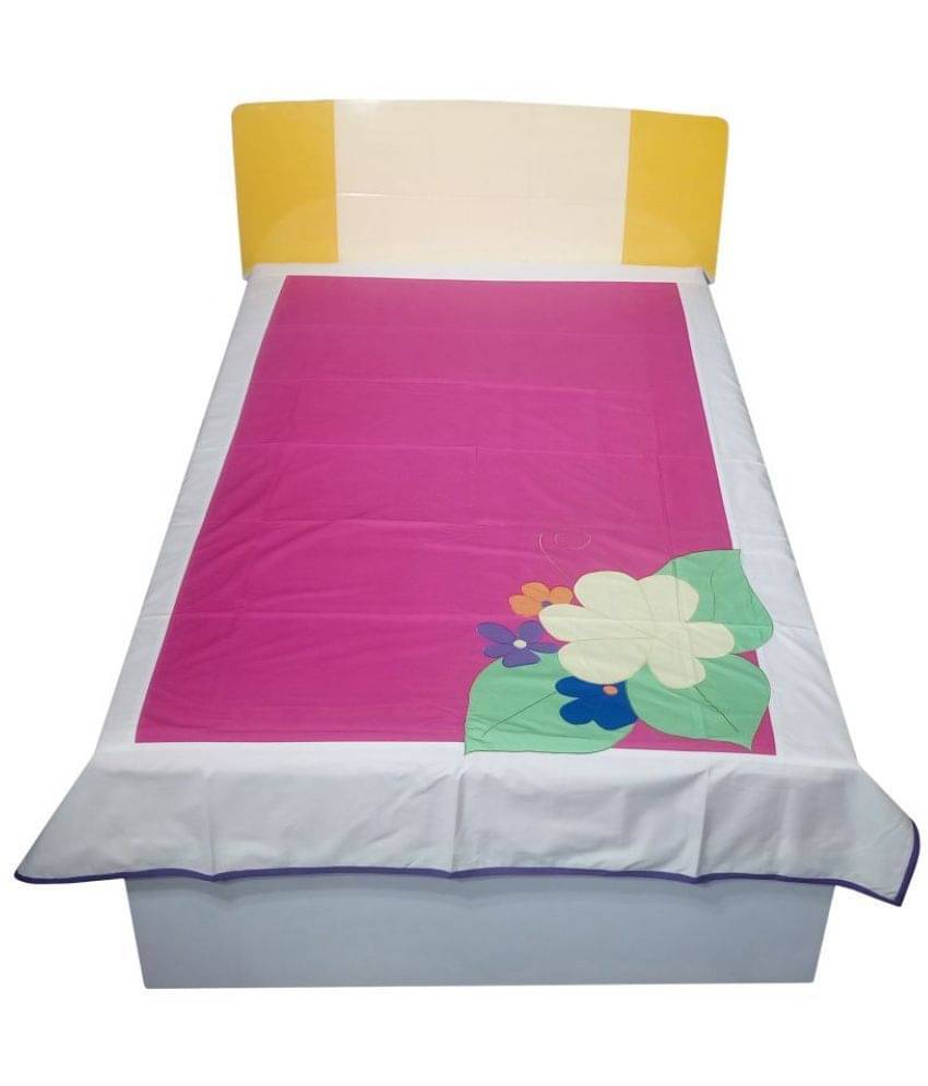 HUGS N RUGS Cotton 1 Single Bedsheet without Pillow cover ( Pink )     			HUGS N RUGS Cotton 1 Single Bedsheet without Pillow cover ( Pink )