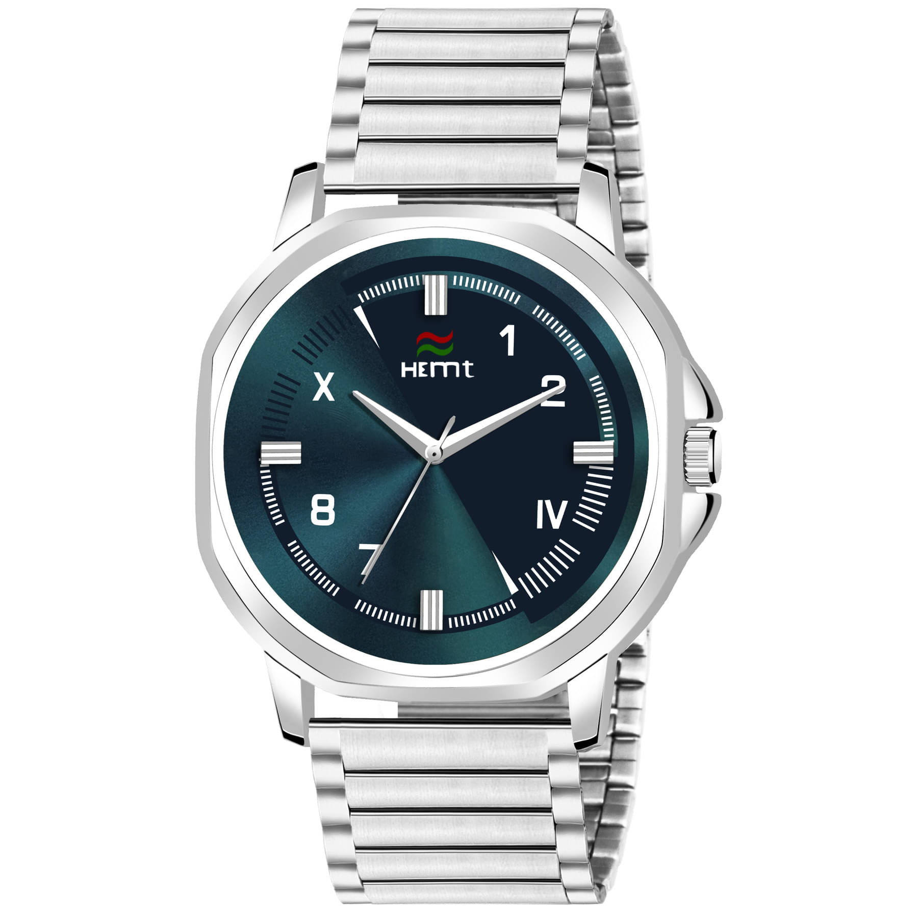     			Hemt Silver Metal Analog Men's Watch