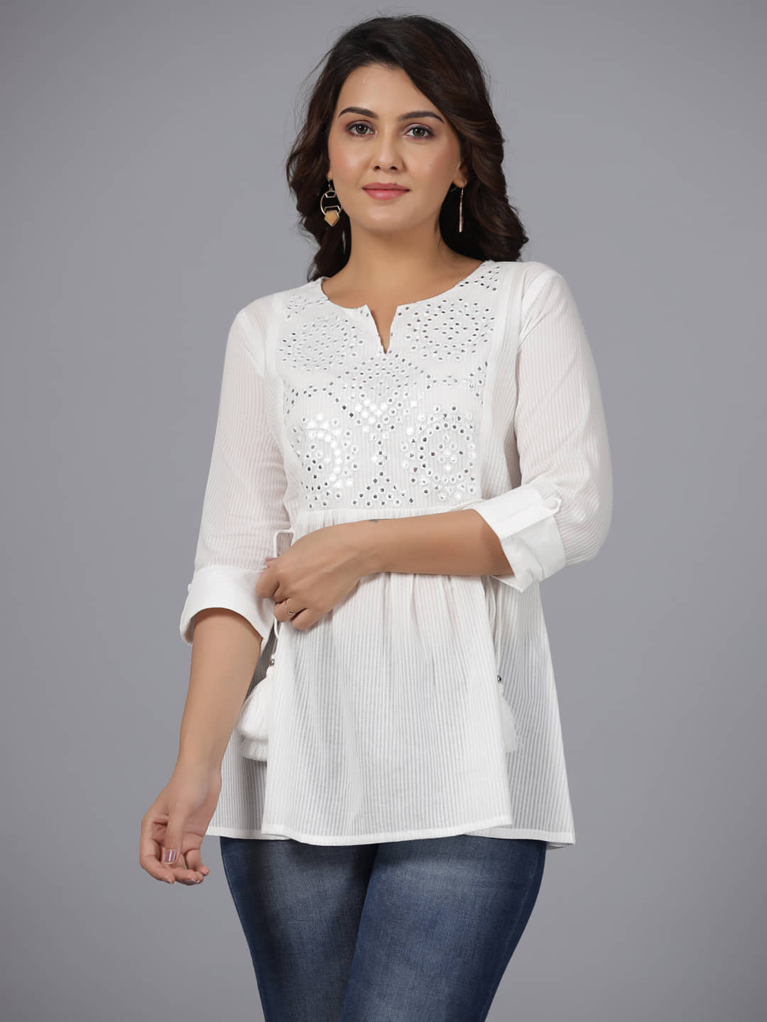 Juniper Women's Cotton Tunic ( White )