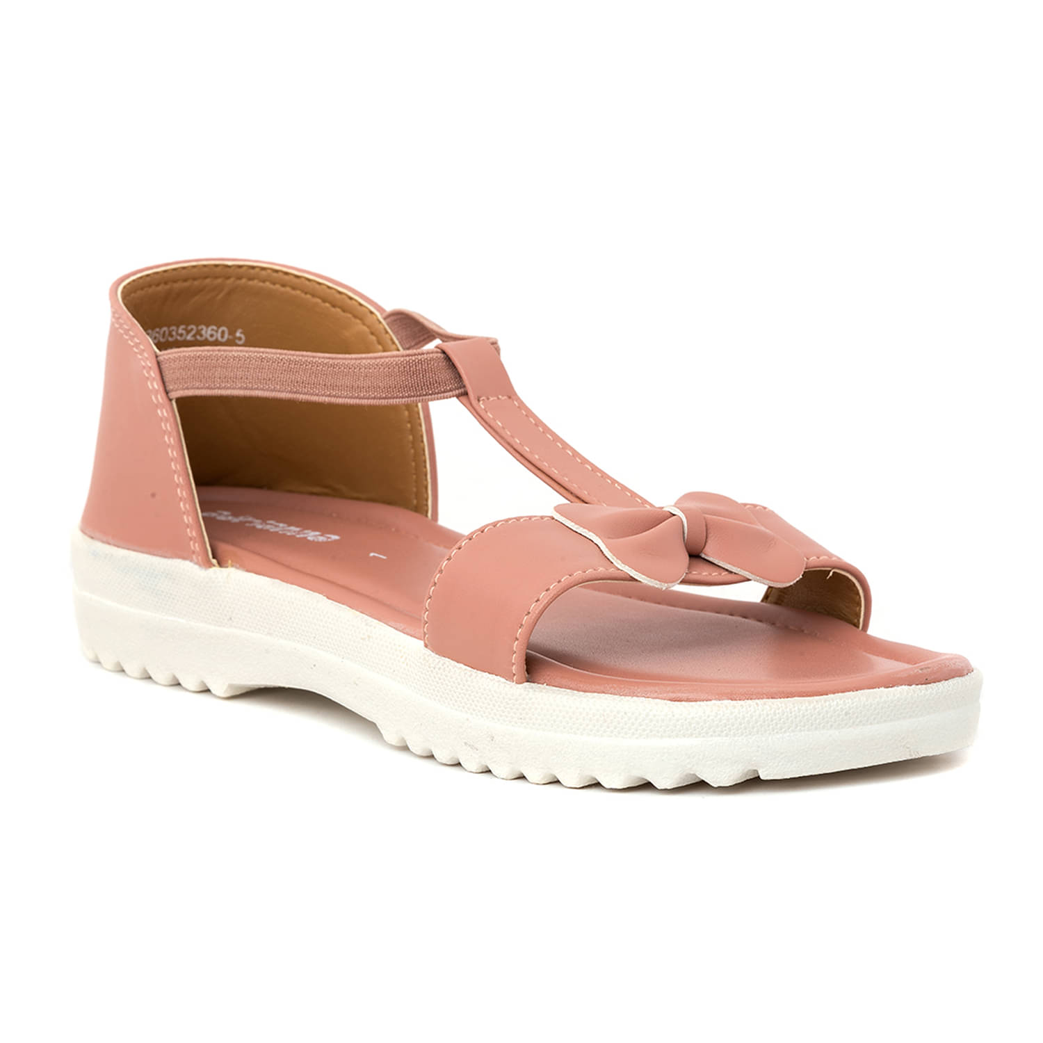    			KHADIM Adrianna Pink Flat Platform Sandal for Girls - 4.5-12 yrs (3603525)