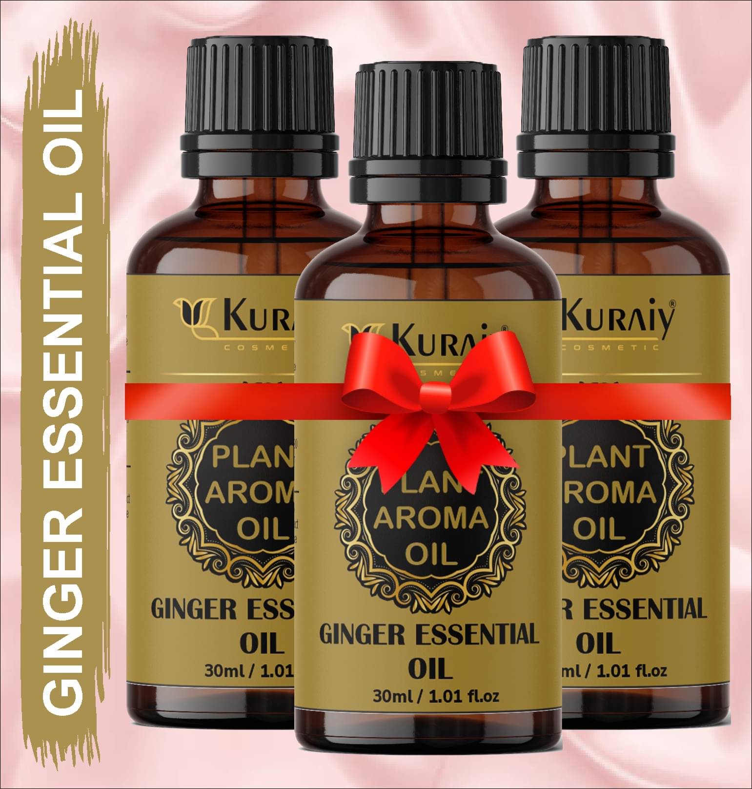 KURAIY Ginger Slimming Essential Oil Lifting Firming Hip Lift Up Moisturizing Fat Burner Pack of 3 KURAIY Ginger Slimming Essential Oil Lifting Firming Hip Lift Up Moisturizing Fat Burner Pack of 3