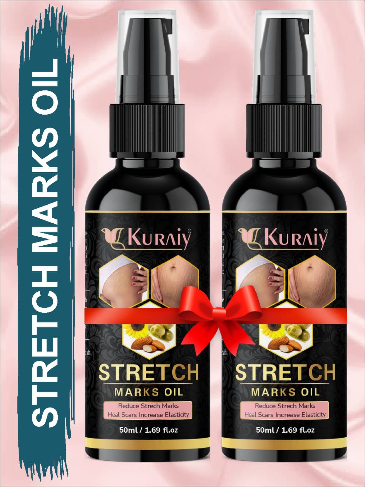 Kuraiy stretch Oil for Stretch Marks Removal Post Pregnancy stretch mark cream oil