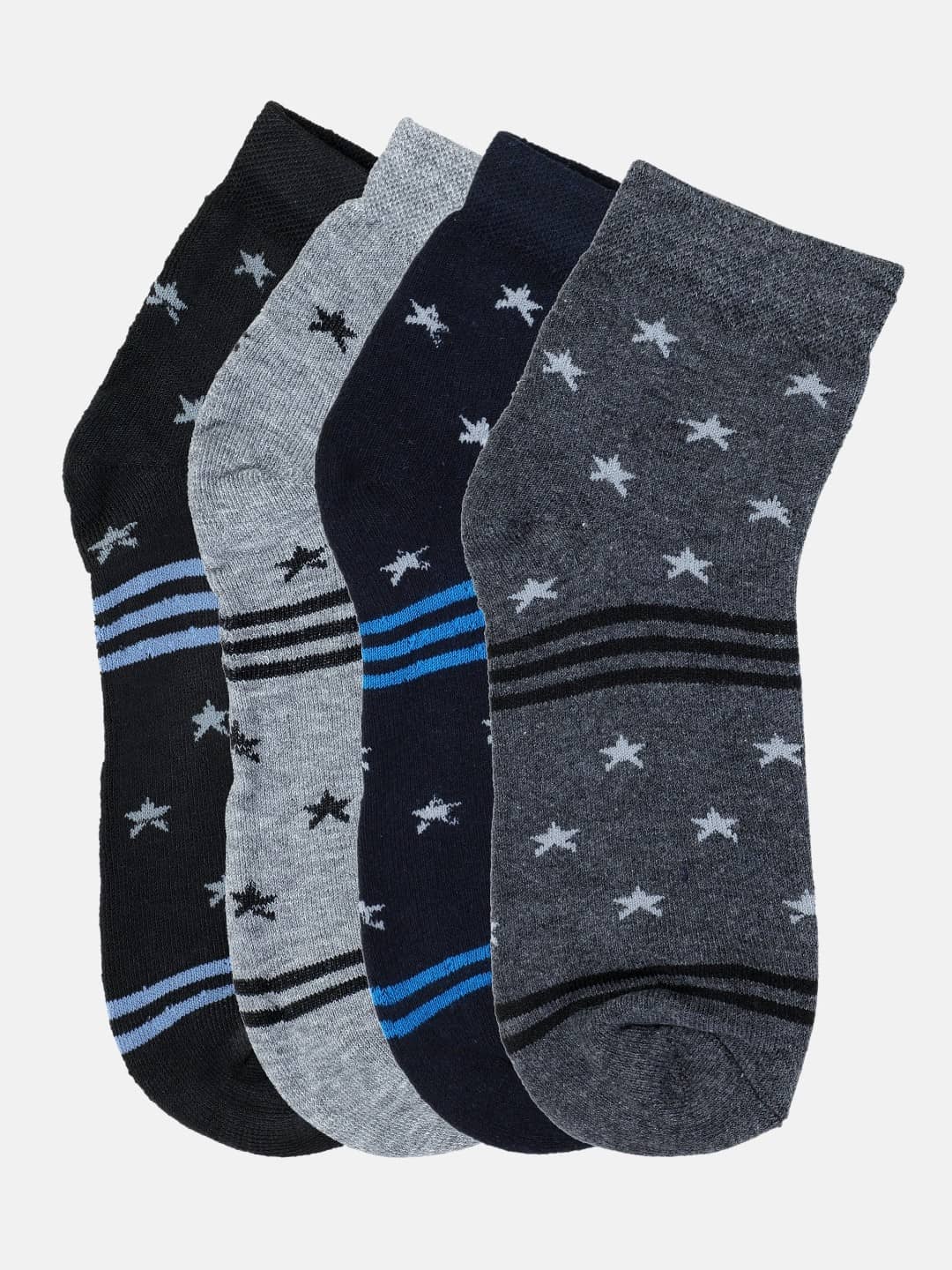Kolor Fusion Cotton Blend Men's Printed Multicolor Ankle Length Socks ( Pack of 4 ) - Socks | Buy online on ZillyBuy