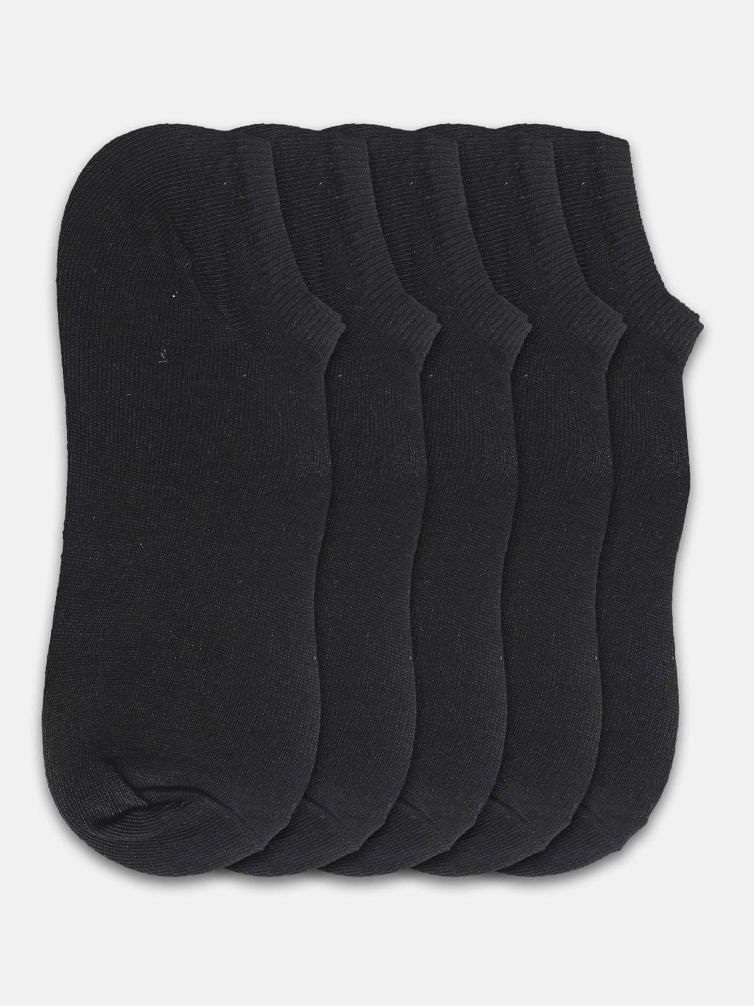 Kolor Fusion Cotton Blend Men's Solid Black Low Cut Socks ( Pack of 5 ) Kolor Fusion Cotton Blend Men's Solid Black Low Cut Socks ( Pack of 5 )