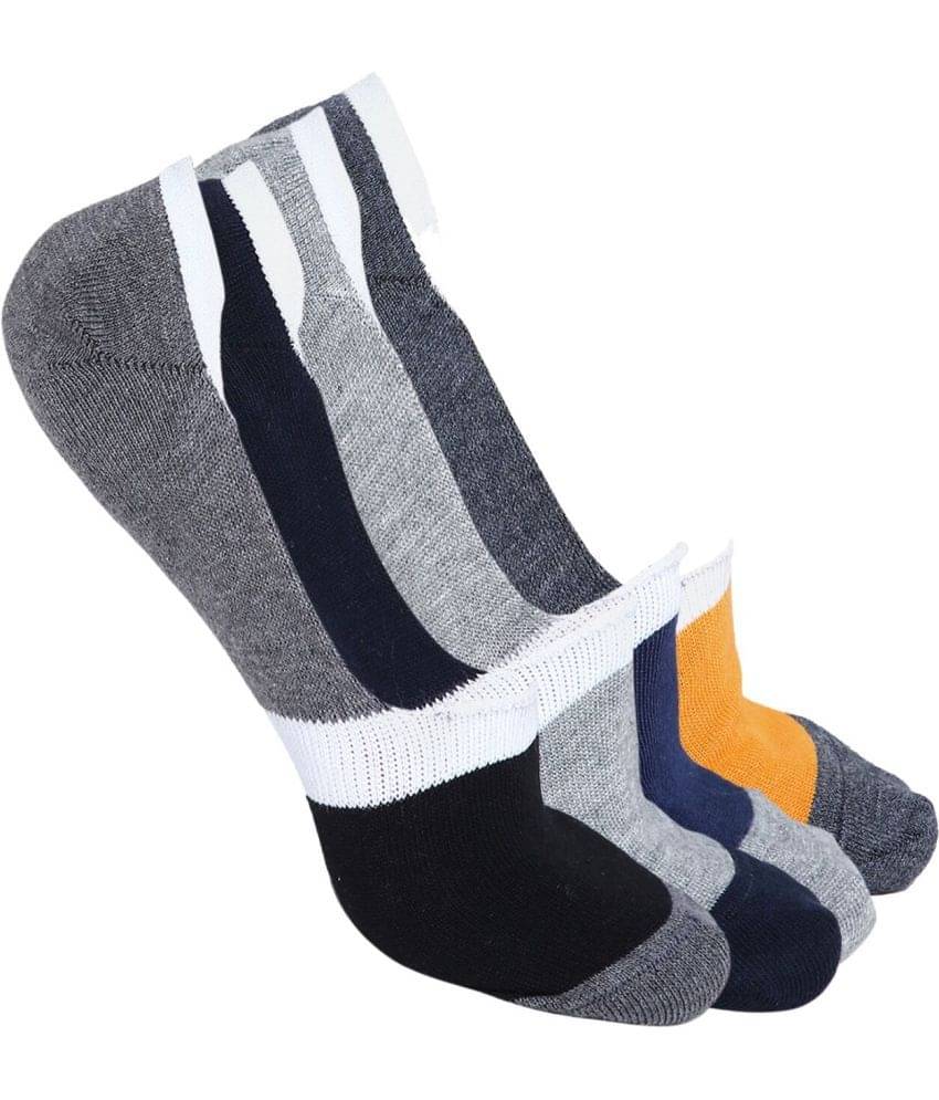 Kolor Fusion Cotton Blend Men's Colorblock Multicolor No Show Socks ( Pack of 4 )     			Kolor Fusion Cotton Blend Men's Colorblock Multicolor No Show Socks ( Pack of 4 )