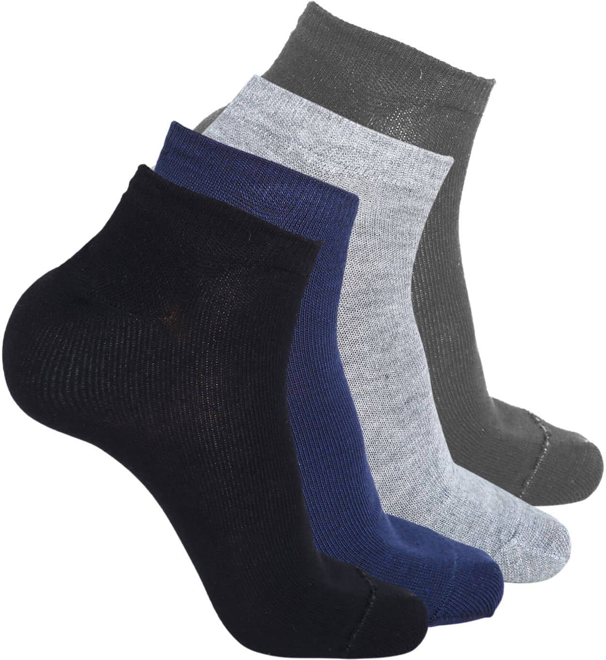 Kolor Fusion Cotton Blend Men's Solid Multicolor Ankle Length Socks ( Pack of 4 ) - Socks | Buy online on ZillyBuy