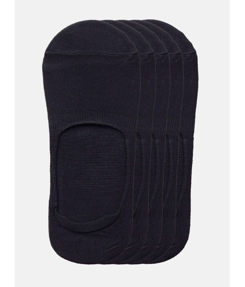 Kolor Fusion Cotton Blend Men's Solid Black No Show Socks ( Pack of 5 ) Kolor Fusion Cotton Blend Men's Solid Black No Show Socks ( Pack of 5 )