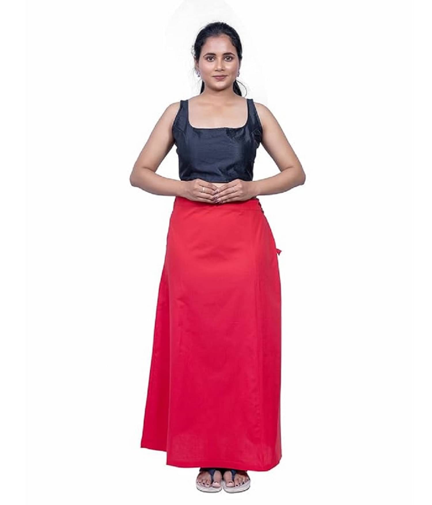 LITTLE PANDA Red Cotton Petticoat - Single     			LITTLE PANDA Red Cotton Petticoat - Single