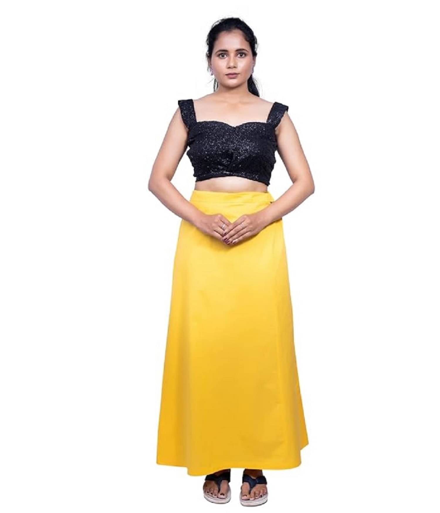     			LITTLE PANDA Yellow Cotton Petticoat - Single