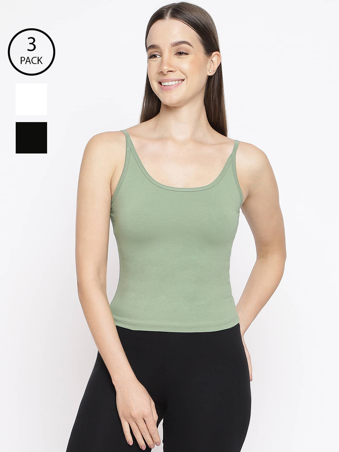 La Intimo Cotton Blended Spaghettis - Multi Color Pack of 3     			La Intimo Cotton Blended Spaghettis - Multi Color Pack of 3