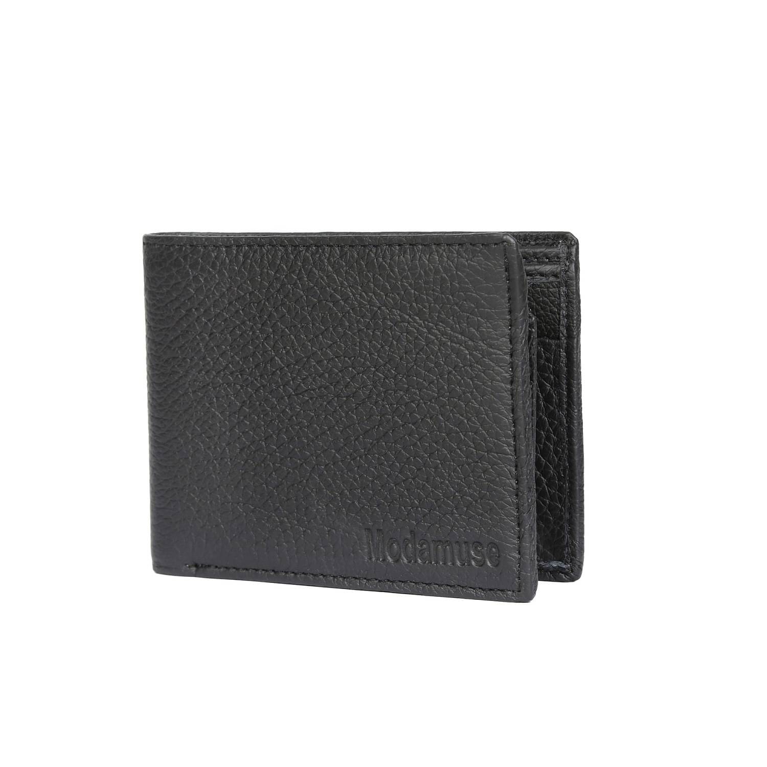     			MODAMUSE Black Leather Men's Regular Wallet ( Pack of 1 )