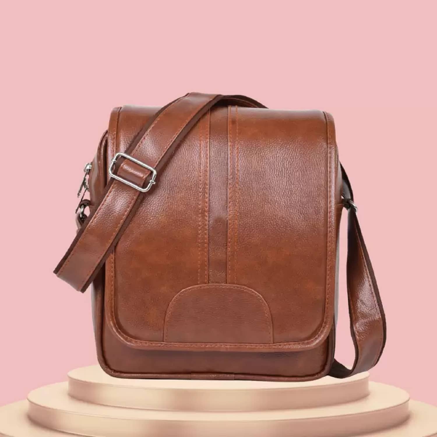Nice Purse Tan Solid Messenger Bag - Handbags | Buy online on ZillyBuy