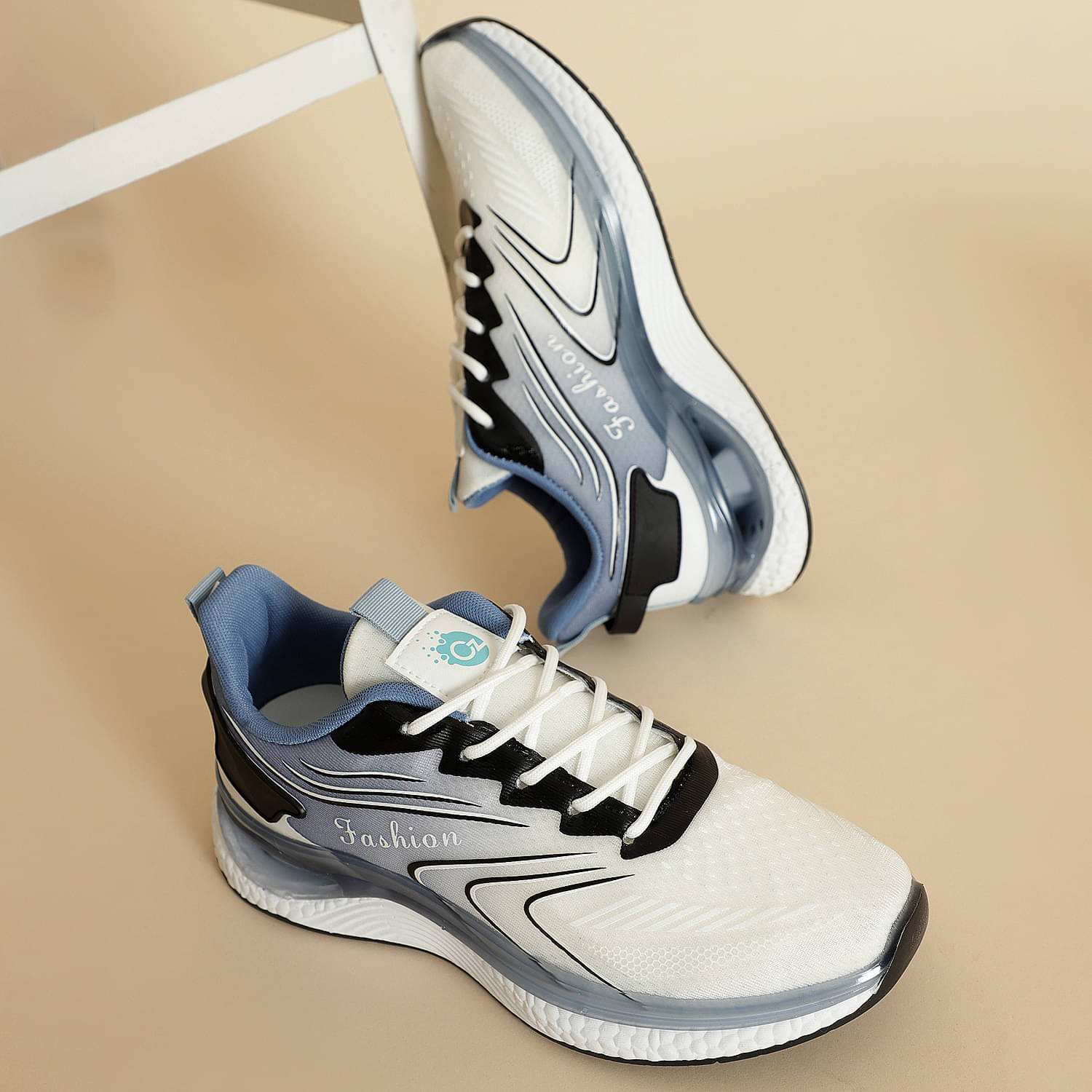     			OZZOH Blue,White Men's Sports Running Shoes