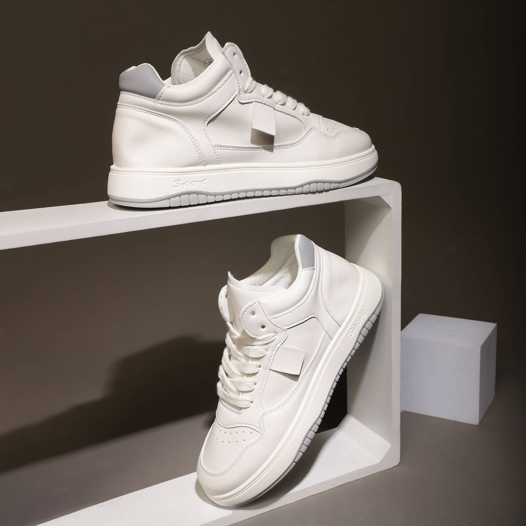     			OZZOH White,Gray Women's Sneakers