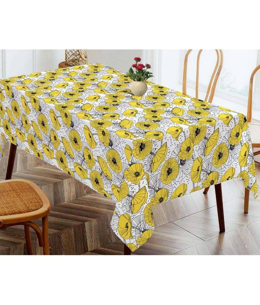 Oasis Hometex Printed Cotton 4 Seater Rectangle Table Cover ( 152 x 138 ) cm Pack of 1 Yellow Oasis Hometex Printed Cotton 4 Seater Rectangle Table Cover ( 152 x 138 ) cm Pack of 1 Yellow