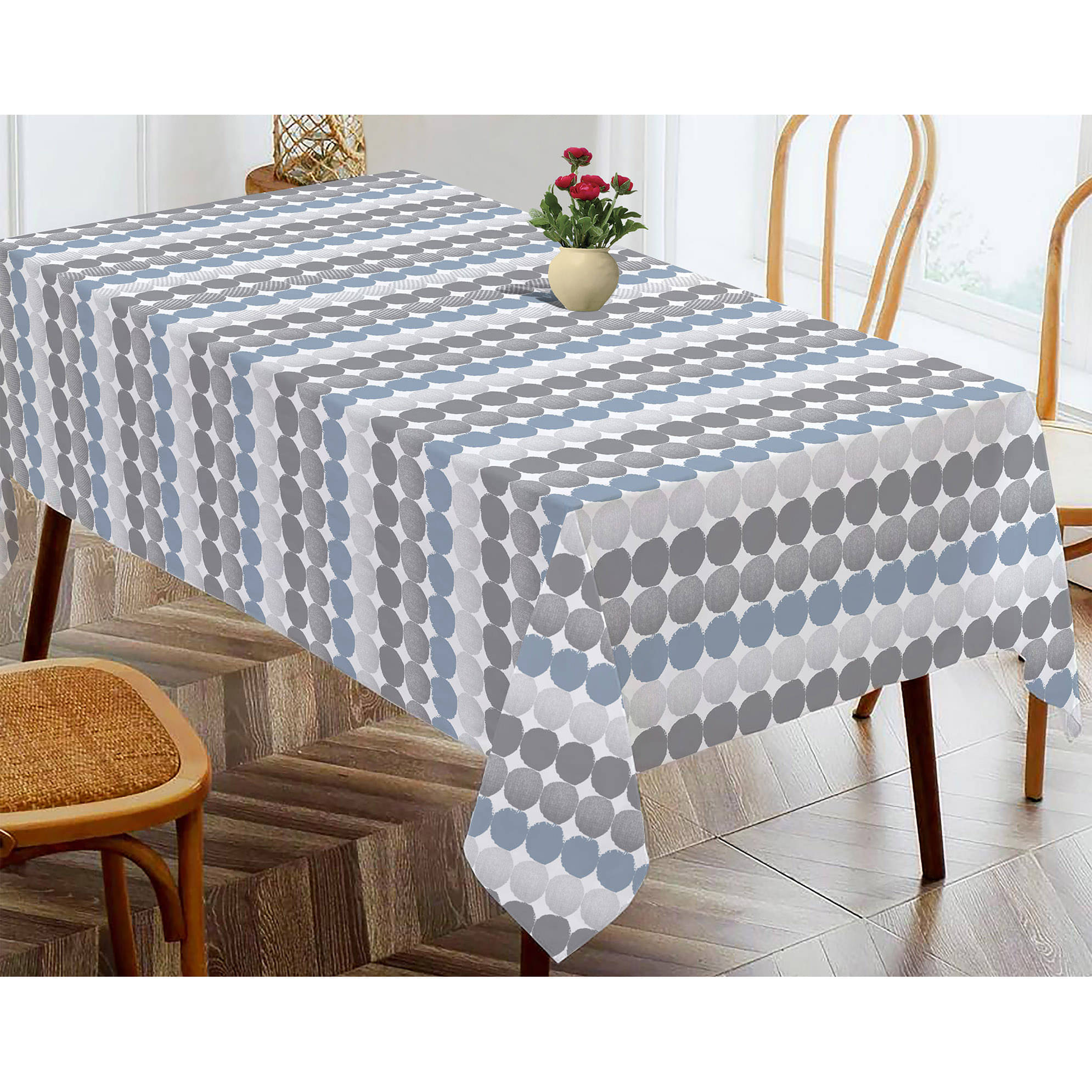 Oasis Hometex Printed Cotton 4 Seater Rectangle Table Cover ( 152 x 138 ) cm Pack of 1 Multicolor     			Oasis Hometex Printed Cotton 4 Seater Rectangle Table Cover ( 152 x 138 ) cm Pack of 1 Multicolor