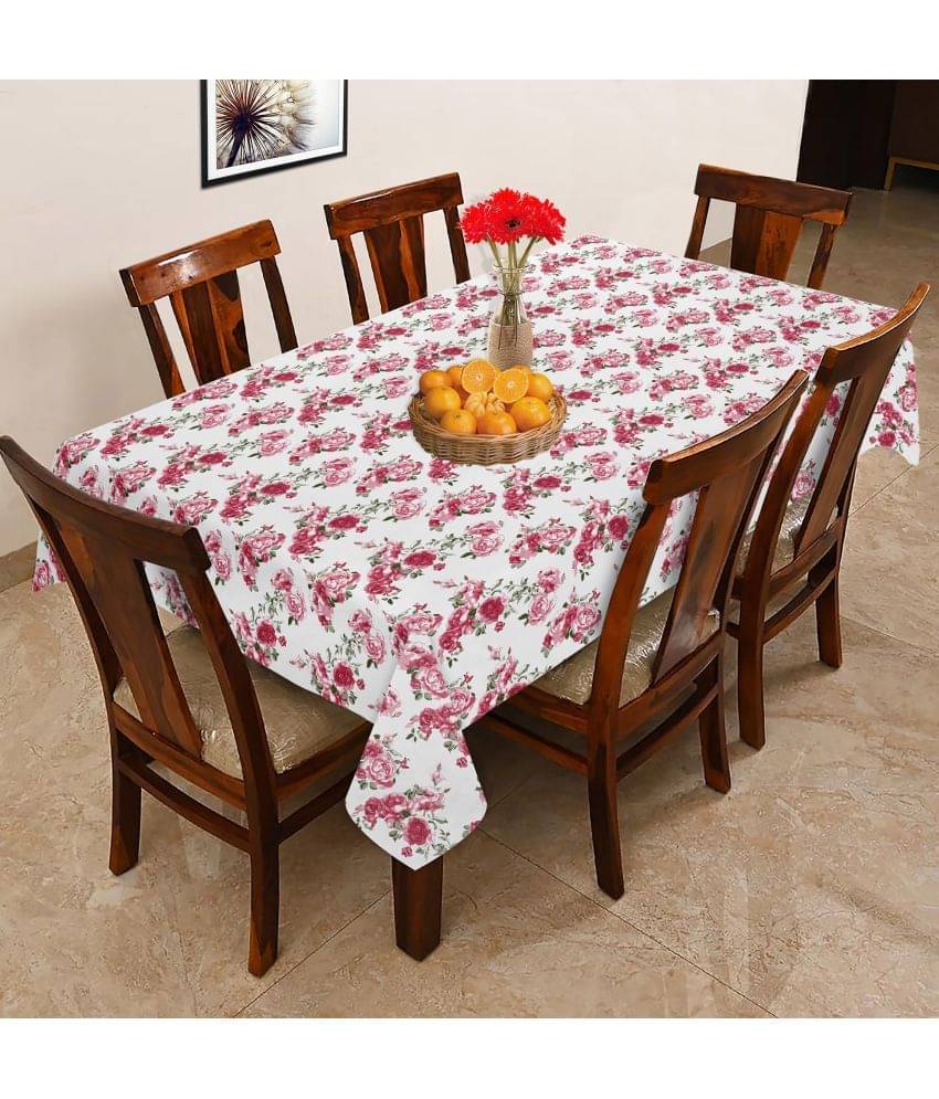 Oasis Hometex Printed Cotton 6 Seater Rectangle Table Cover ( 178 x 152 ) cm Pack of 1 Multicolor Oasis Hometex Printed Cotton 6 Seater Rectangle Table Cover ( 178 x 152 ) cm Pack of 1 Multicolor
