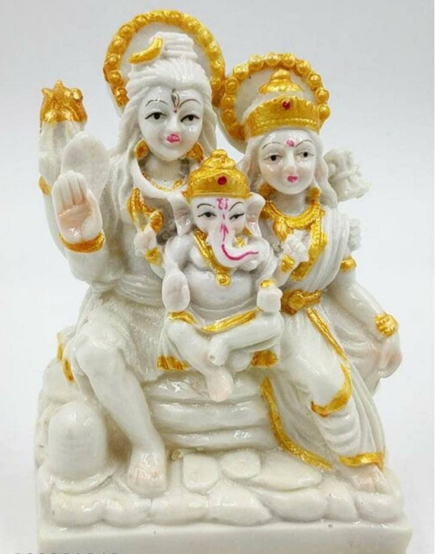     			PAYSTORE Polyresin Shiv Family Idol ( 5 cm )