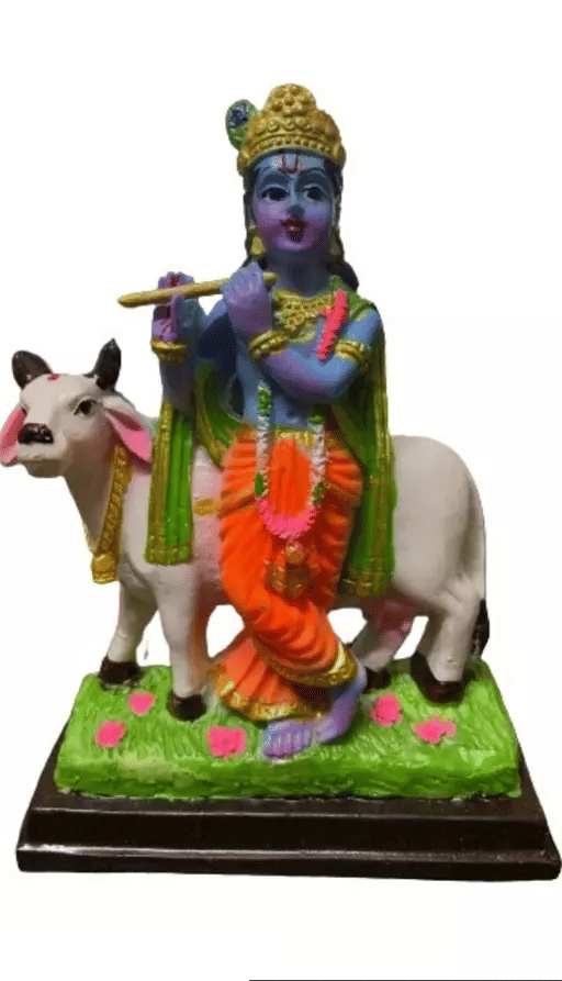     			PAYSTORE Resin Lord Krishna Idol ( 5 cm )