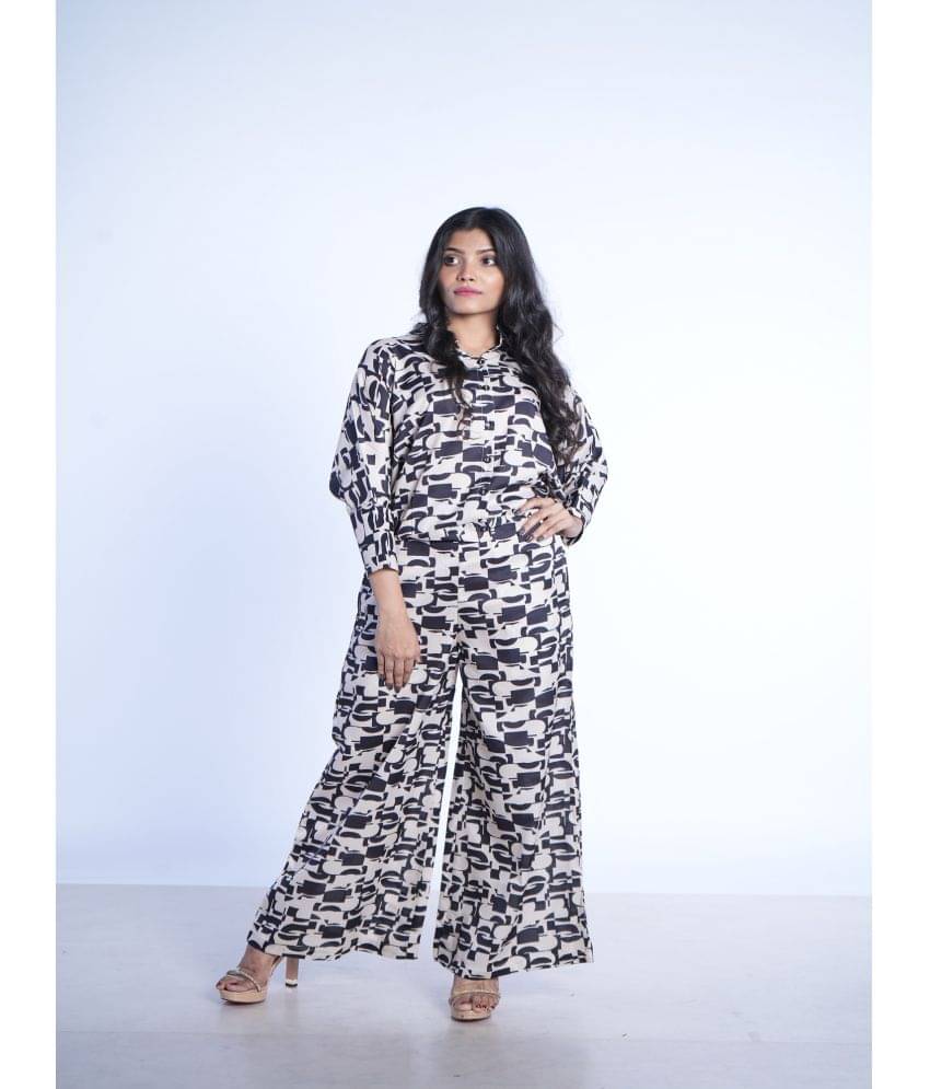 Q WOMANS PRIDE Women Printed Shirt With Palazzos Co-Ord Set ( Multicolor ) Q WOMANS PRIDE Women Printed Shirt With Palazzos Co-Ord Set ( Multicolor )