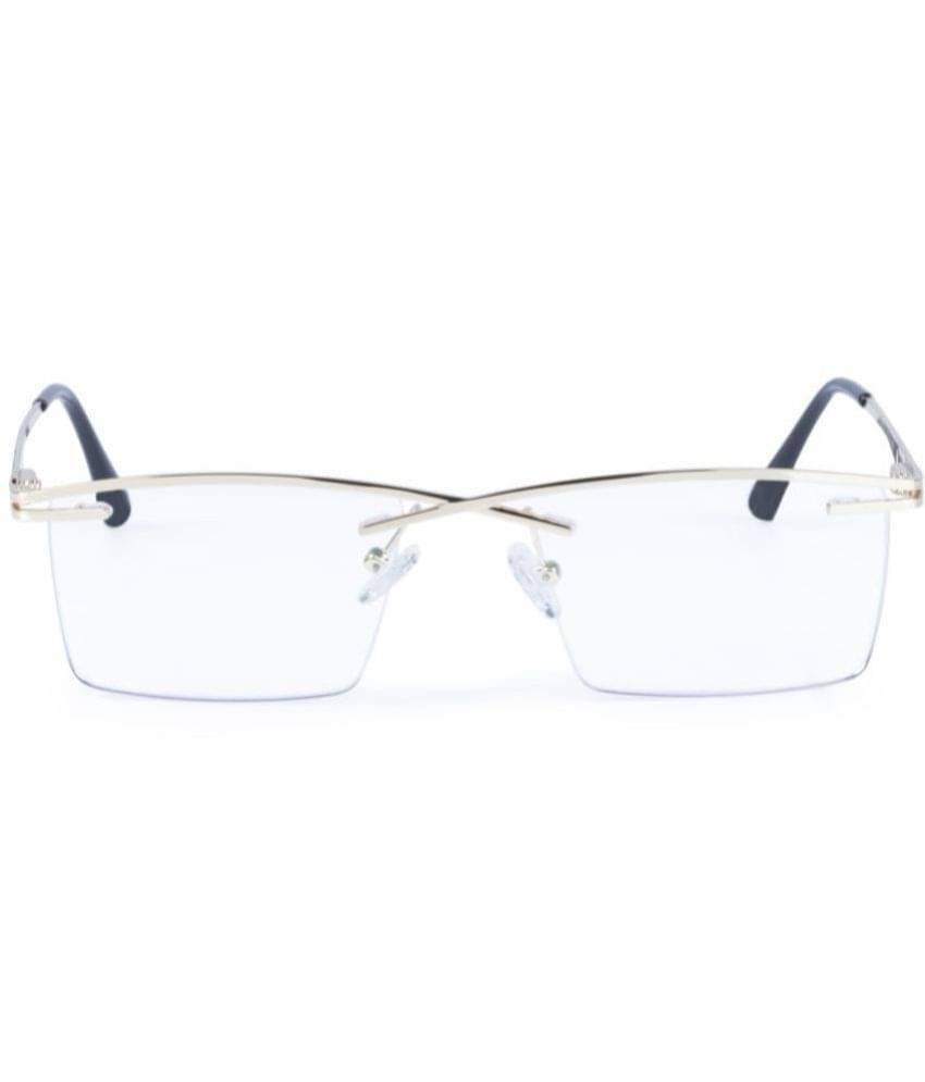 Redex Gold Rectangular Eyeglass Frame ( Pack of 1 ) Redex Gold Rectangular Eyeglass Frame ( Pack of 1 )